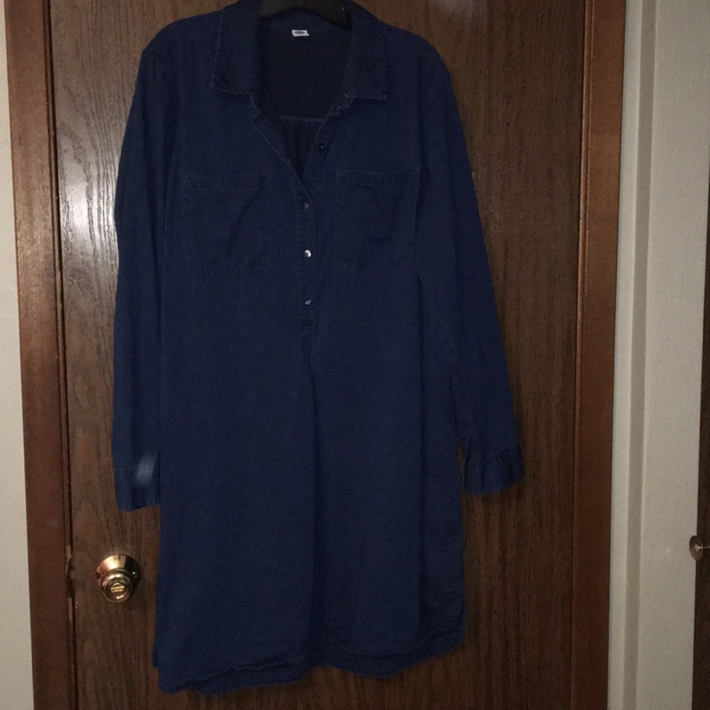 Chambray shirt dress